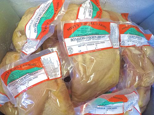 packages of local chicken